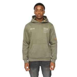 Duck and Cover Mens Skullmatic Hoodie / Dark Olive